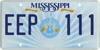 MS license plate EEP111
