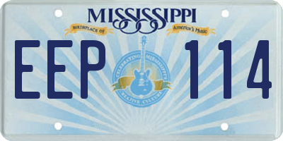 MS license plate EEP114