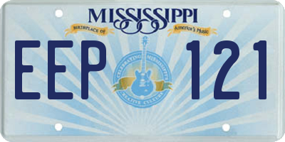 MS license plate EEP121