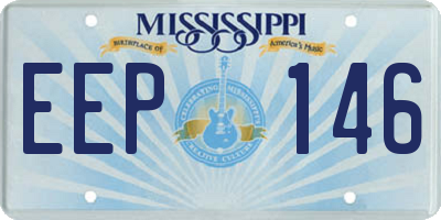 MS license plate EEP146
