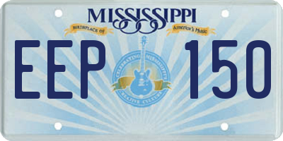 MS license plate EEP150
