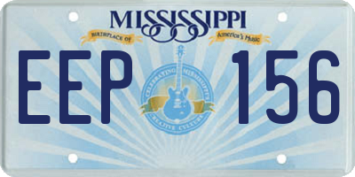 MS license plate EEP156