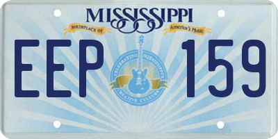 MS license plate EEP159