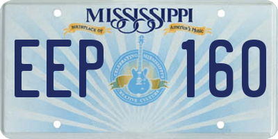 MS license plate EEP160