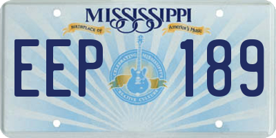 MS license plate EEP189