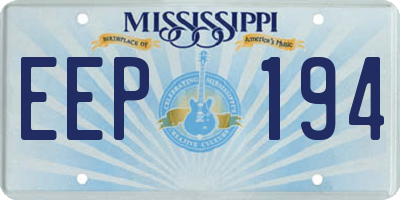 MS license plate EEP194