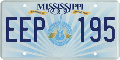 MS license plate EEP195