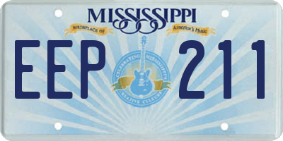 MS license plate EEP211