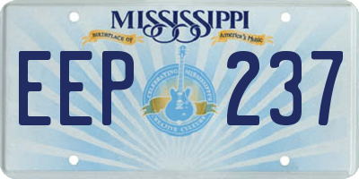 MS license plate EEP237