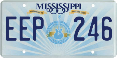 MS license plate EEP246