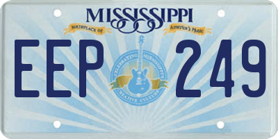 MS license plate EEP249