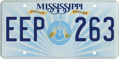 MS license plate EEP263