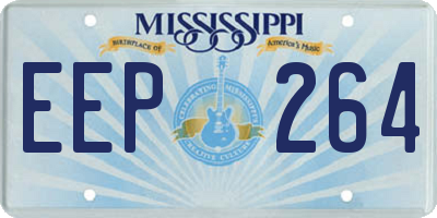 MS license plate EEP264