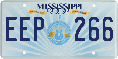 MS license plate EEP266