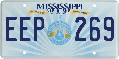 MS license plate EEP269