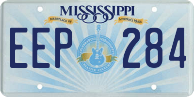 MS license plate EEP284