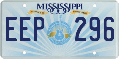 MS license plate EEP296