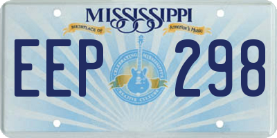 MS license plate EEP298