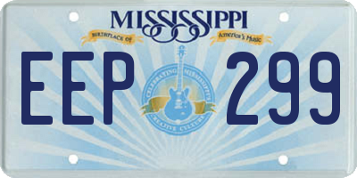 MS license plate EEP299