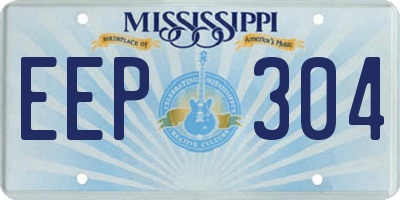 MS license plate EEP304