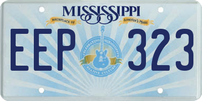 MS license plate EEP323