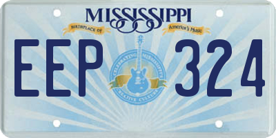 MS license plate EEP324