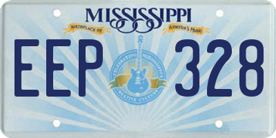 MS license plate EEP328