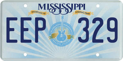 MS license plate EEP329