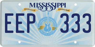 MS license plate EEP333