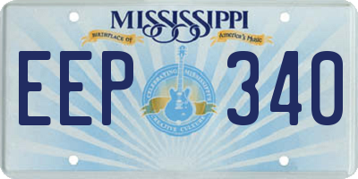MS license plate EEP340