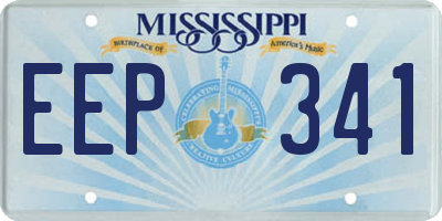 MS license plate EEP341
