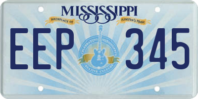 MS license plate EEP345