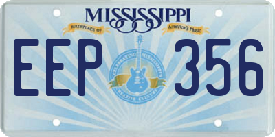 MS license plate EEP356