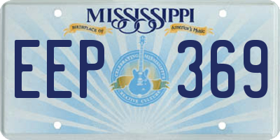 MS license plate EEP369