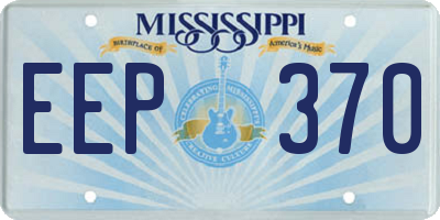 MS license plate EEP370