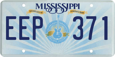 MS license plate EEP371