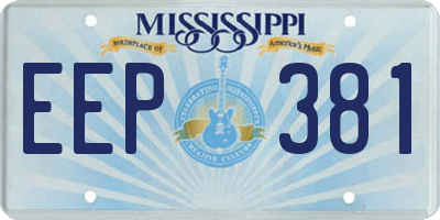 MS license plate EEP381