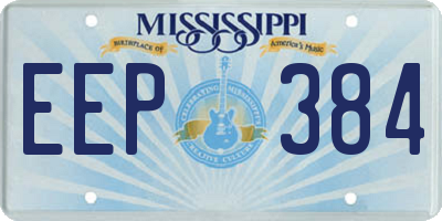 MS license plate EEP384