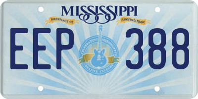 MS license plate EEP388