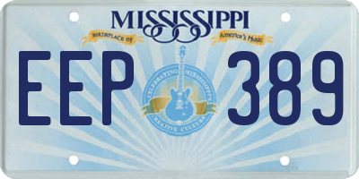 MS license plate EEP389