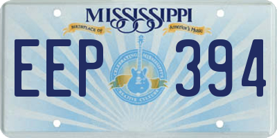 MS license plate EEP394