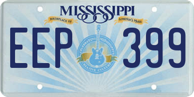 MS license plate EEP399