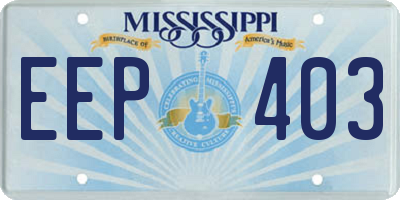 MS license plate EEP403