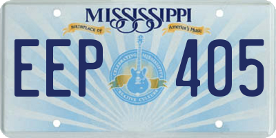 MS license plate EEP405