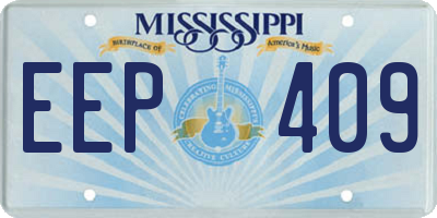 MS license plate EEP409