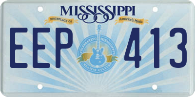 MS license plate EEP413