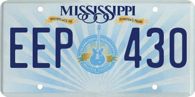 MS license plate EEP430