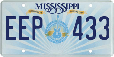 MS license plate EEP433