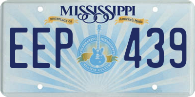MS license plate EEP439