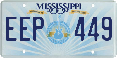 MS license plate EEP449